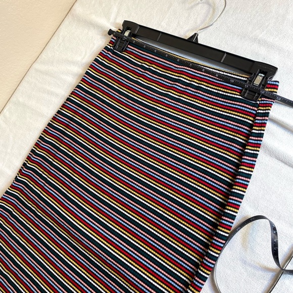 Popular21 midi colorful striped pencil skirt size M - Picture 7 of 9